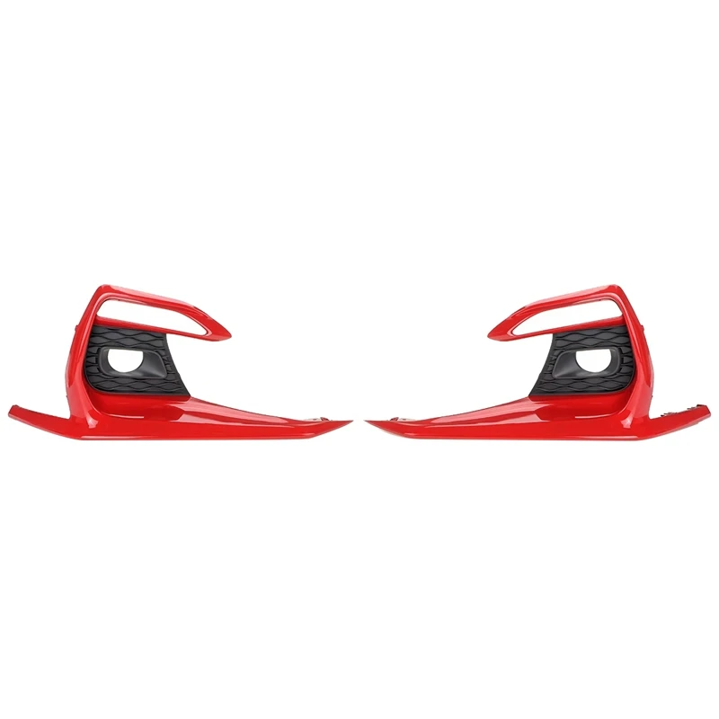 

Red Car Front Fog Lamp Cover Bezel Lamp Cover Frame for Infiniti Q50 Sport 2018 2019 2020