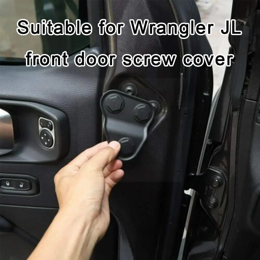 

For Wrangler JL Front Door Screw Cover Wrangler Accessories Door Screw Protector Lock Car Cover Cover Screw Door Wrangler E9V4