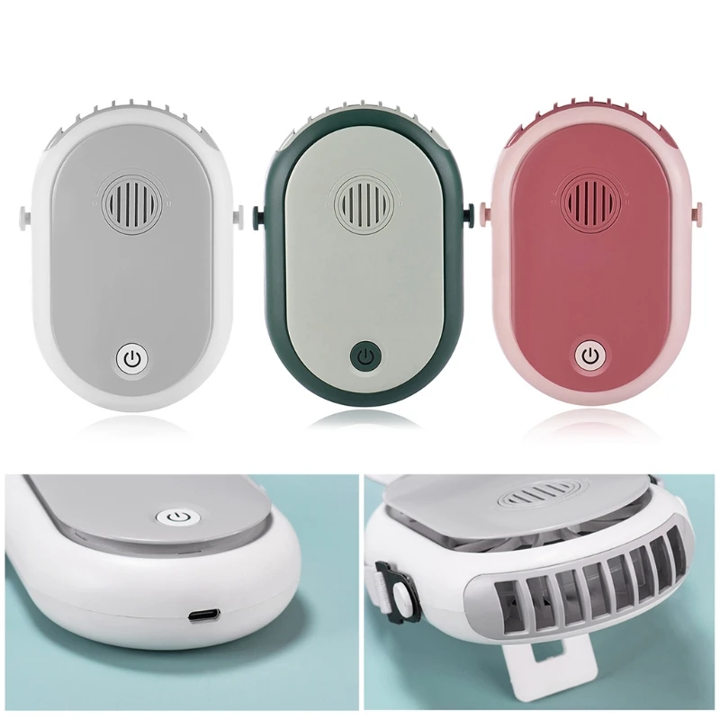 

Portable Hanging Neck Fan Hands free Personal Fan Rechargeable Wearable USB Fans with an adjustable lanyard for Women Kids Girls