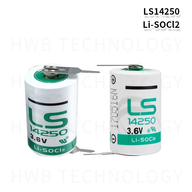 2 шт. SAFT LS14250 14250 3,6 V 1250mAh LiSOCL2 аккумуляторная батарея с двумя контактами