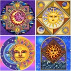 Алмазная 5D живопись, полноразмерная картина с квадратными стразами, с изображением солнца, Бога, Луны, пейзажа, религиозный подарок сделай сам, Детская мозаика ручной работы, домашний декор