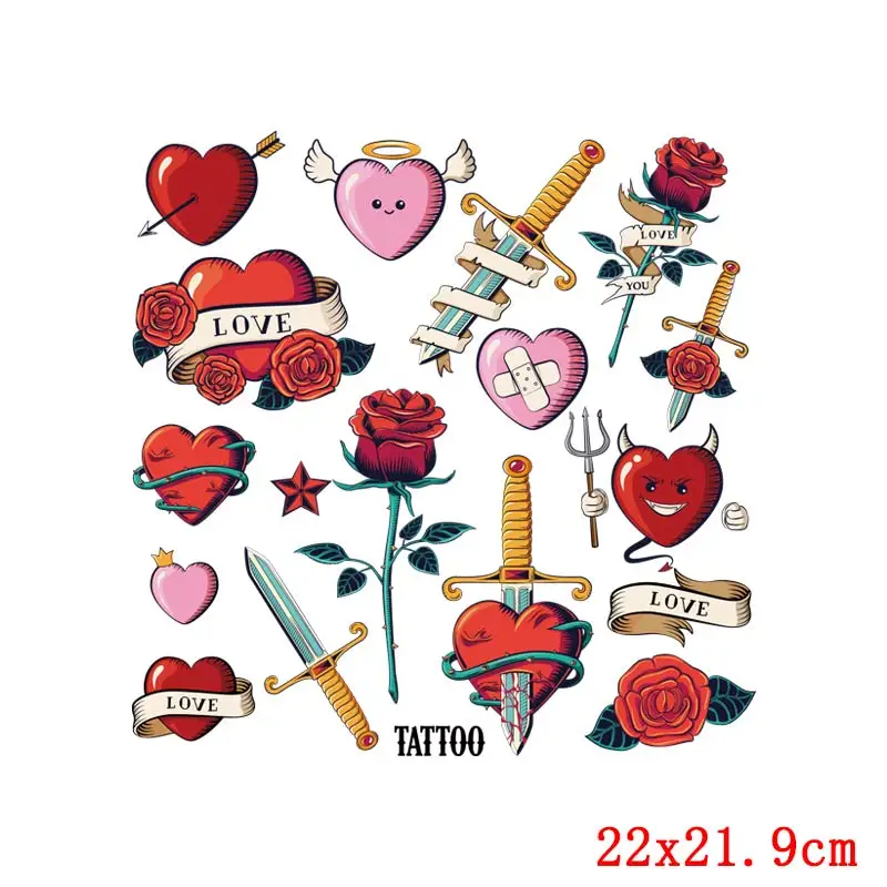 Термонаклейка Prajna в стиле панк с розовым ножом | Дом и сад