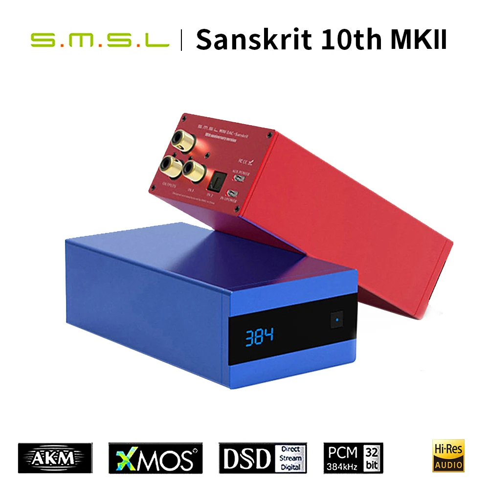SMSL Sanskrit 10th MKII HiFi аудио DAC USB AK4493 DSD256 XMOS оптический Spdif коаксиальный вход Настольный