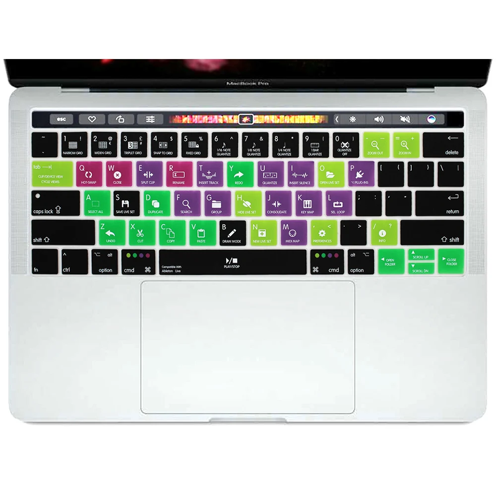Ableton живая клавиша силиконовая крышка клавиатуры США чехол для Macbook Pro 13 A1706 A1989