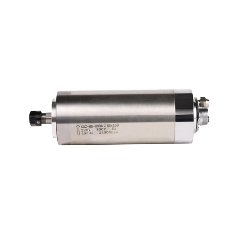 

800W Water cooling spindle motor, 65 diameter 220v, 24000RPM Er11 Collect 4 bearing, 0.8kw spindle