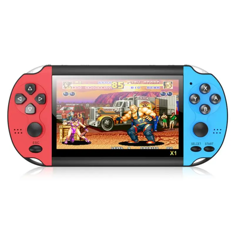 X1 4.3 Inch Double Handheld Game Console Support TV Output Portable Handheld Video Game Console 8G Built-in 10,000 Games