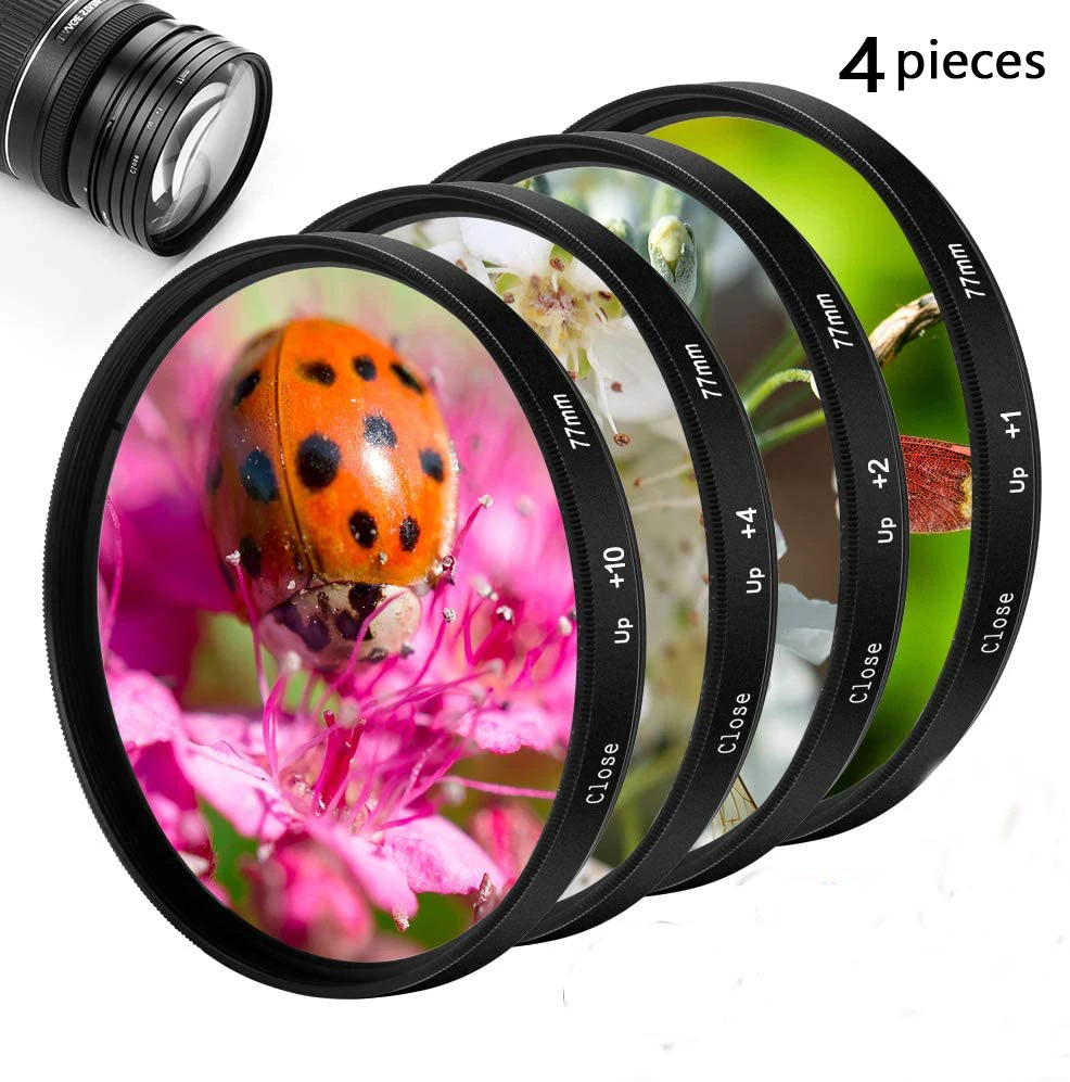 Набор фильтров для съемки крупным планом (+ 1 2 4 и + 10 диоптрий) набор великолепных