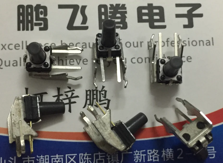 

10PCS/lot EVQQKH08Q Panasonic tact switch 6*6*10 with long bracket and long feet horizontal side insertion micro-movement
