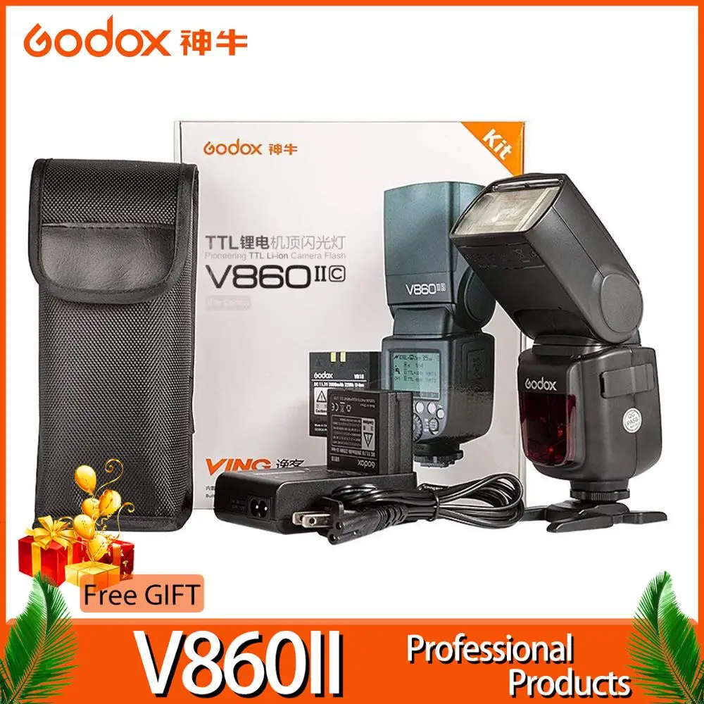 Godox VING V860II Литиевая Батарея Вспышка GN60 HSS 1/8000s ttl вспышка+ X1T триггер для Canon Nikon sony Olympus Fujifilm
