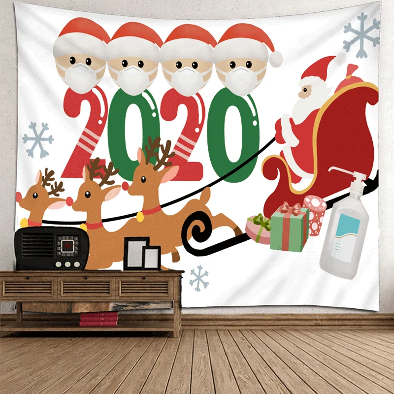 2021 Рождество живых дом Шелковый гобелен настенный Ткань Красивые домашние