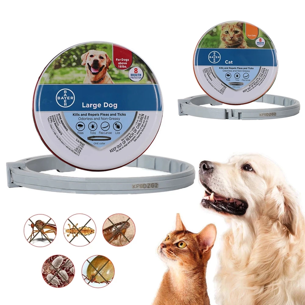 

Retractable Deworming Dog Collar Seresto Bayer Fleas Ticks Necklace Cats Collar Pets Accessories Dogs Supplies Collar Perro