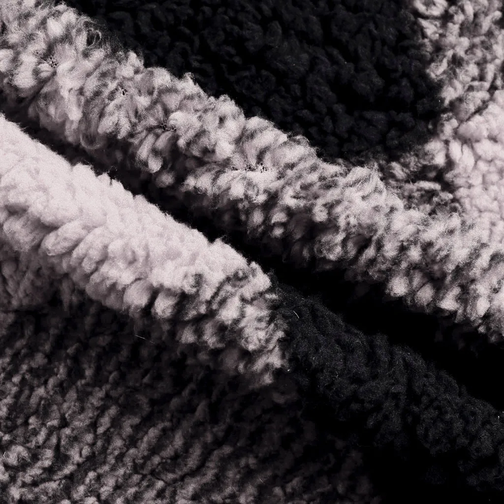 Fleece Teddy Hoodies Womens Sweatshirt Stripe Plush Pocket Zipper Top Pullover Women Outerwear Coats 2020 | Женская одежда