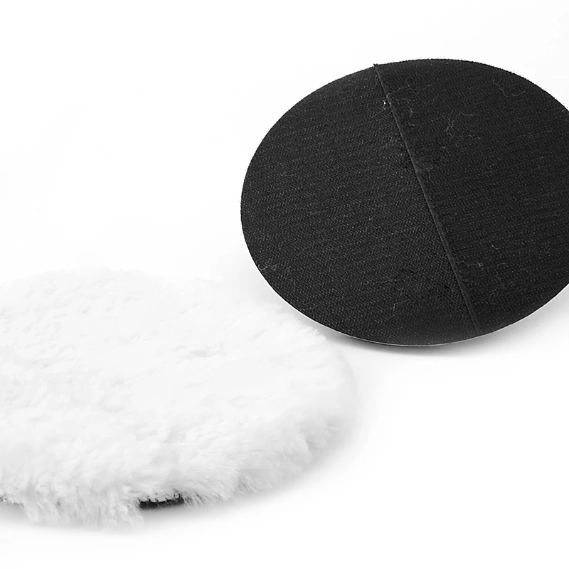 

New 7Pc 3/4/5/6/7'' Car Polisher Polishing Waxing Buffing Woolen&Sponge Pads Kit Q9QD