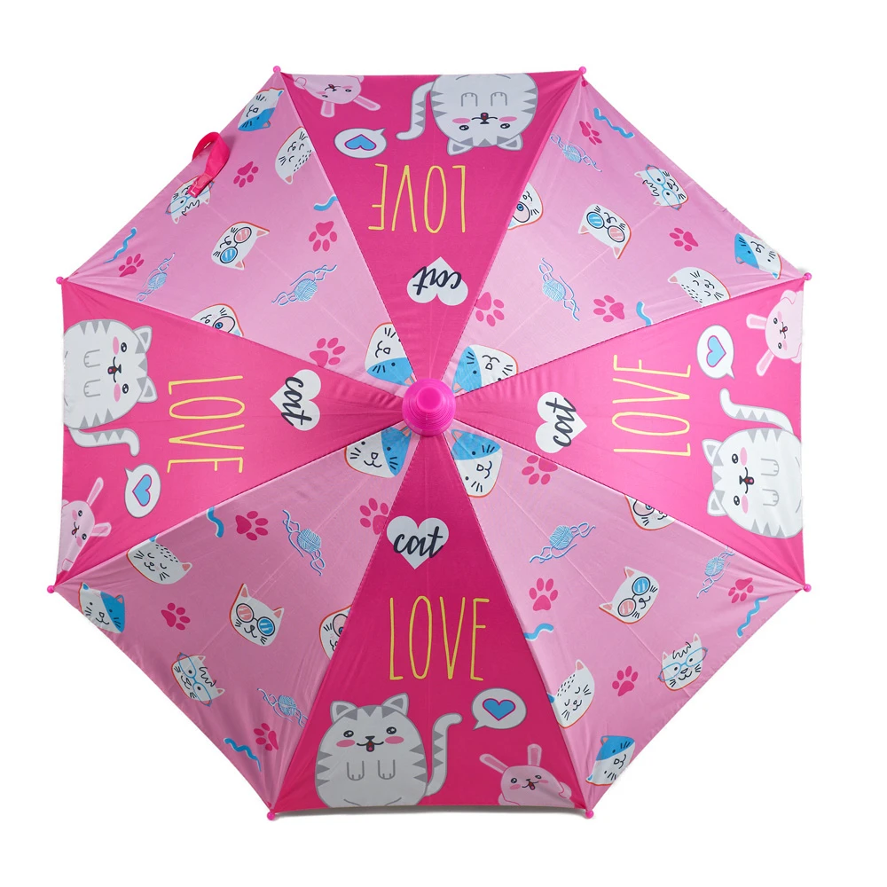 

Cartoon Children Umbrella Vinyl Kids Lovely Rain Sun Umbrellas Ice cream Handle Prevent bask in Animal Car