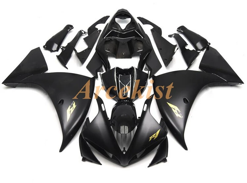 

Новый ABS Полный мотоцикл обтекатели комплект подходит для YAMAHA YZF-R1 09 10 11 R1 2009 2010 2011 бодикон набор на заказ холодный черный матовый