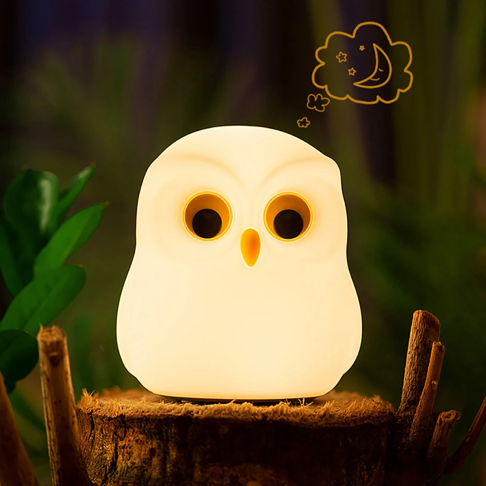 Светодиодная настольная лампа в виде милой совы освещение для спальни Usb зарядка