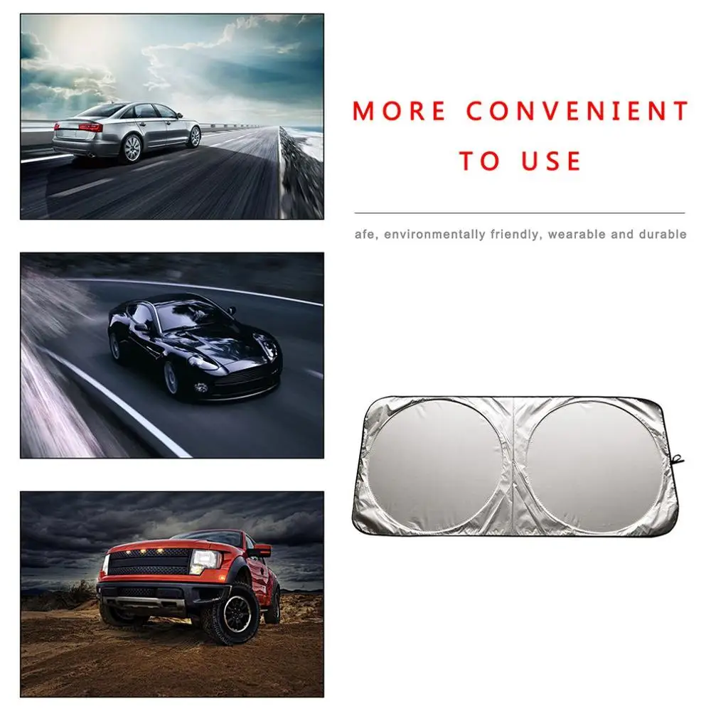 

Automobile Double-loop Stainless Steel Silver-coated Cloth Reflecting Car Temperature-shading Front Block
