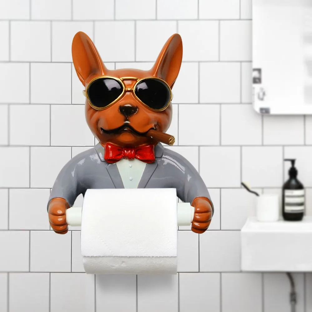 3D скульптура бульдога фигурки животных фотодержатель аксессуары для украшения