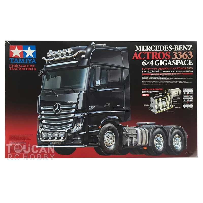 

US Stock 1/14 540 Motor 6x4 GigaSpace RC Tractor Model Toy KIT For TAMIYA Truck 56348 Benz Actros 3363 TH18015-SMT5