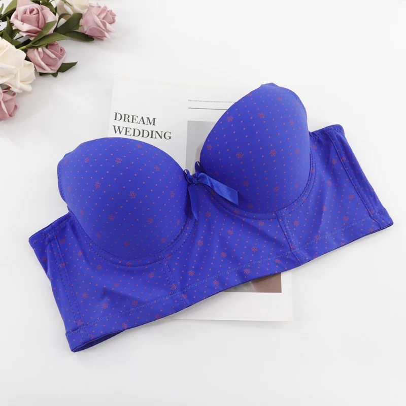 Beauwear корсет бюстгальтер B C чашка 6 крючков и глаз полный охват бюстгальтеры для женщин Мягкий пуш-ап Bh точка печати размера плюс 38 40 42 44