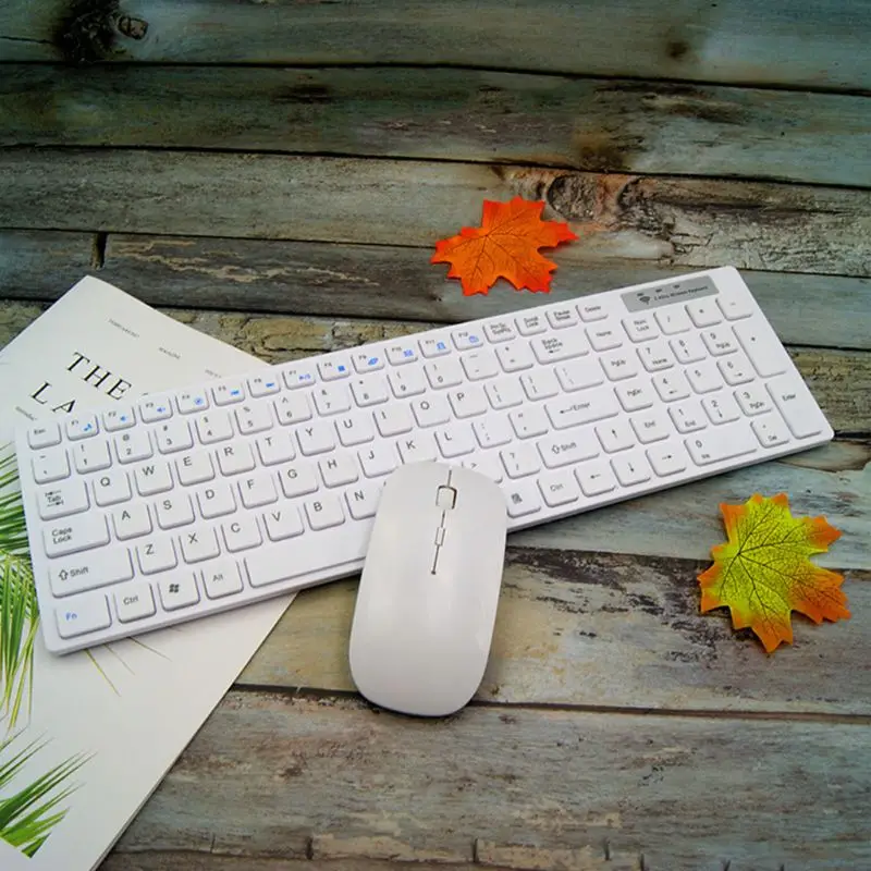 

Universal Silent Ultra-thin 2.4G Wireless Keyboard and Mouse Set for Laptop PC Computer