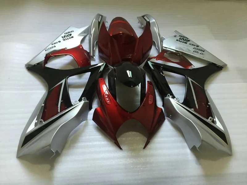 Обтекатель кузова мотоцикла для GSXR1000 07 08 GSX-R GSXR 1000 K7 2007 2008 Красный Серебряный