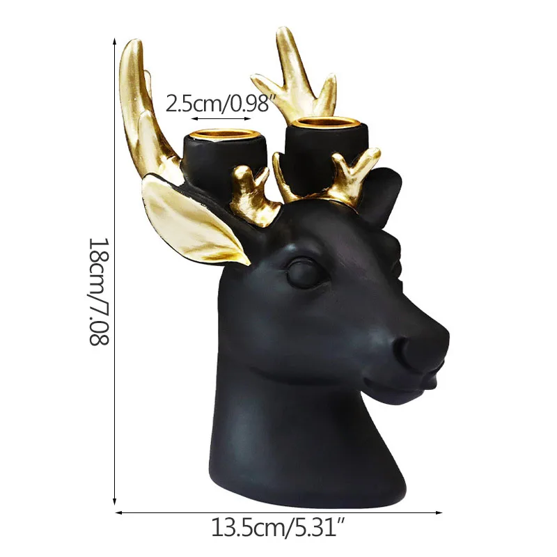 Голова оленя подсвечник для дома аксессуары смолы Лось Скульптура