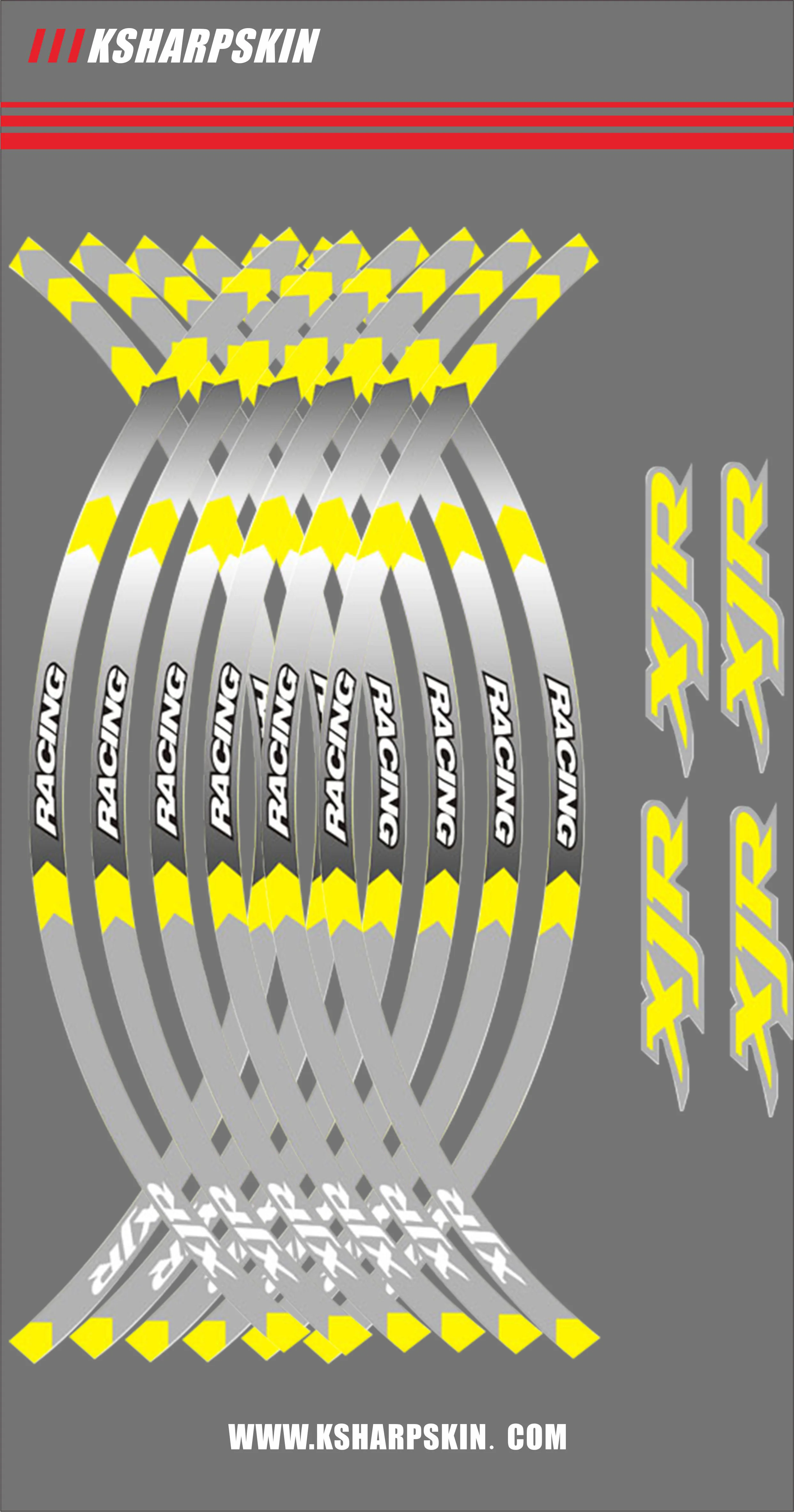 Обода мотоцикла полосы наклейки 17 дюймов колеса наклейка светоотражающая лента