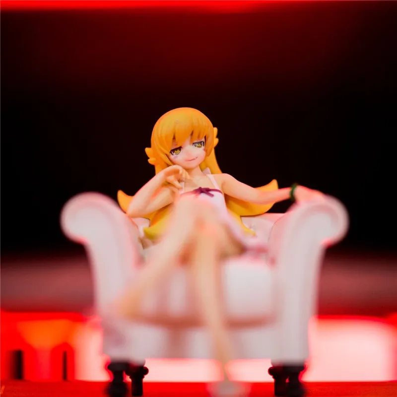 Аниме Фигурка 12 см Розничная Monogatari Bakemonogatari Oshino Shinobu окрашенная ПВХ экшн фигурка