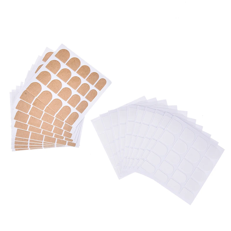10 листов прозрачных ложных кончиков для ногтей двухсторонний клей Липкая лента