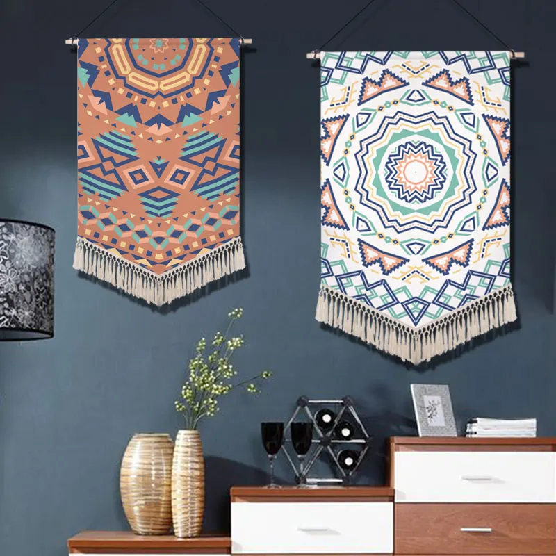 

Aesthetic Vintage Tapestry Geometry Wall Hanging Aesthetic Art Tapestry Abstract Creative Tapiz Pared Indie Room Decor EI50TY