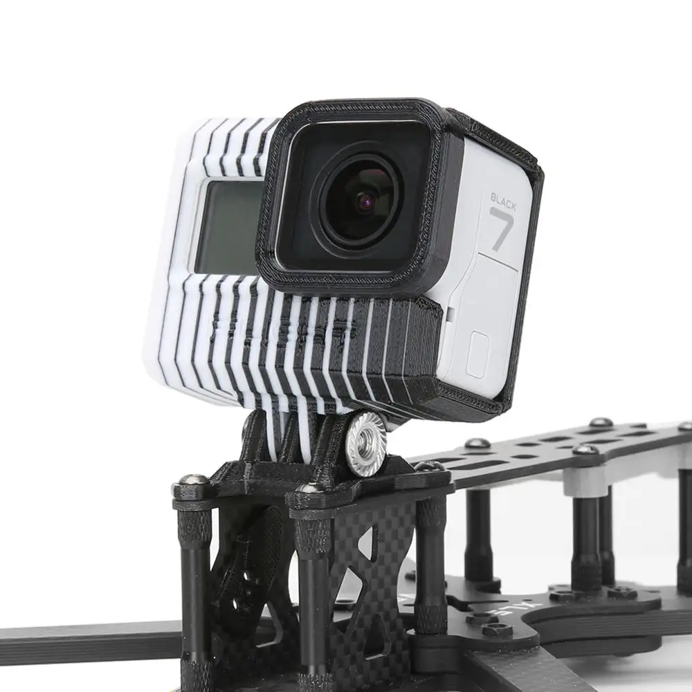 IFlight 3D печать ТПУ регулируемый угол GoPro Hero 5/6/7/8 Крепление камеры (0 ~ 40 °) W/крышка