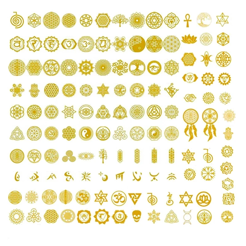 

Epoxy Flower Series Blessing Sticker Gold-plated Peel-off Sticker for DIY Craft