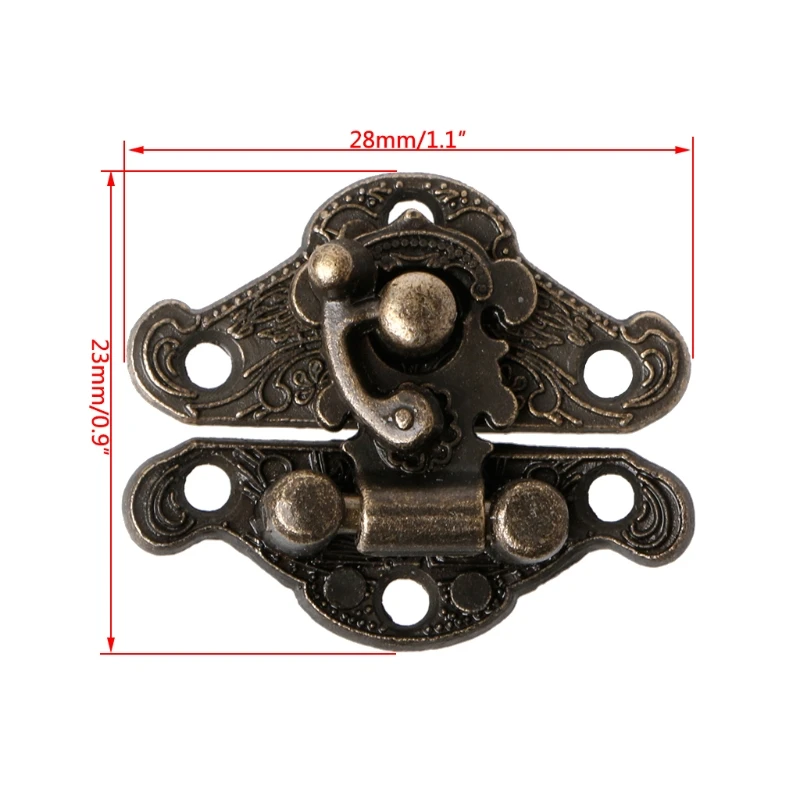 

Vintage Zinc Alloy Latch Hasp Pad Chest Lock Plate For Wood Jewelry Box Cabinet 97QD