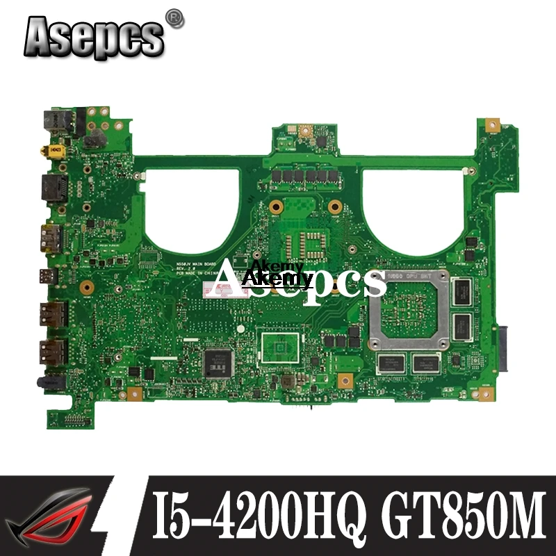 

N550JK материнская плата для ноутбука For Asus N550jv N550JK N550J N550JX I5-4200HQ GT850M GPU материнская плата 100% ТЕСТ ОК