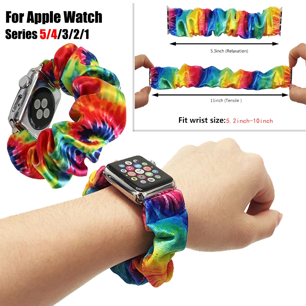 Ремешок для часов Apple Watch 5 4 3 2 1 эластичный женский ремешок iWatch 44 мм 40 42 38 | Наручные