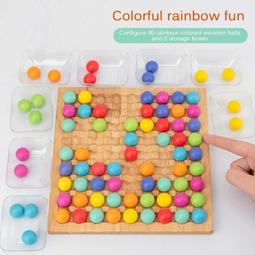 

Wooden Bead Educational Toys Colored Beads Children Early Educational Toys Men And Girl Educational Games