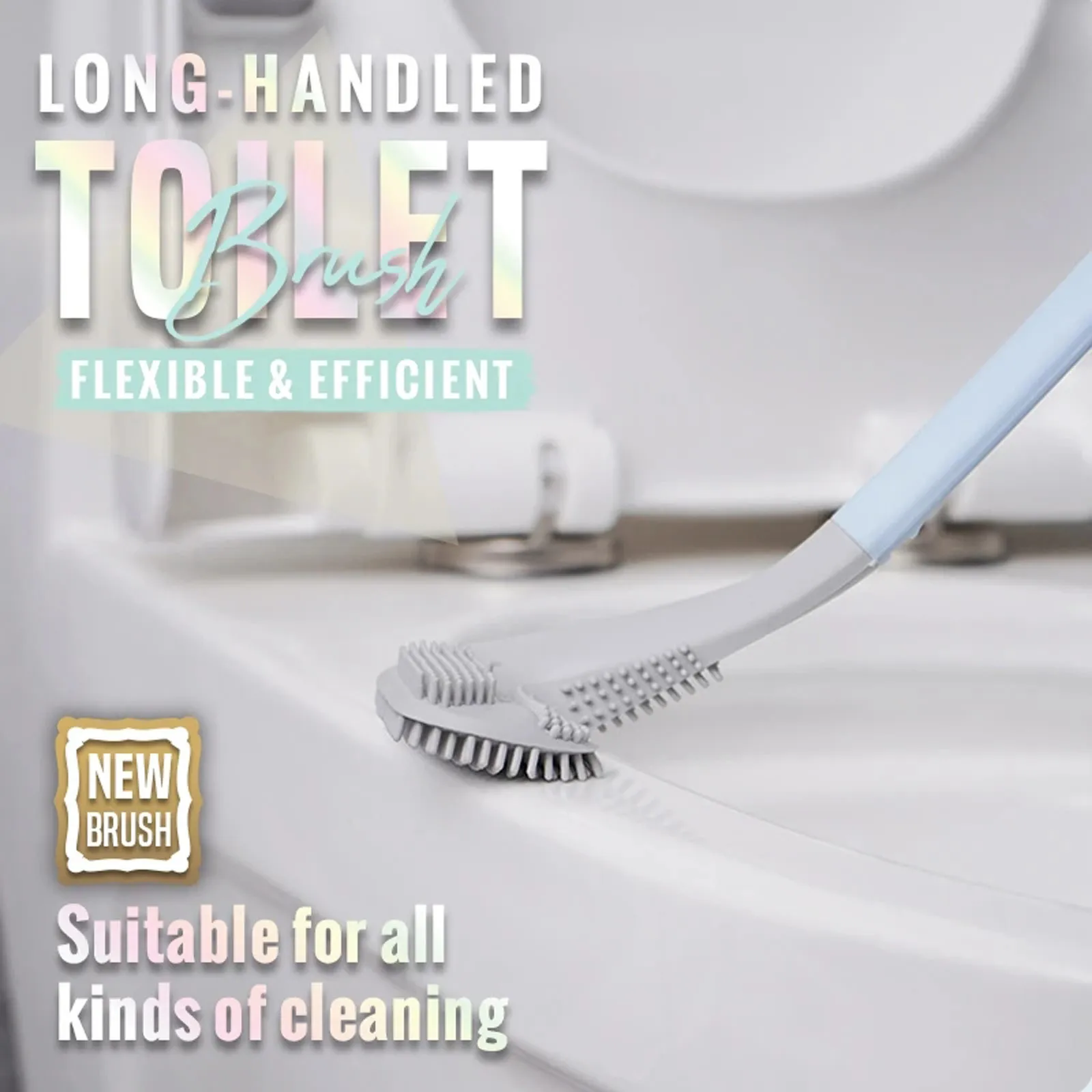 

creative Golf Cue shape Toilet Brush Long Handle Wall-mounted Soft Glue No Dead Corner Toilet Brush Handle Cleaning Brush