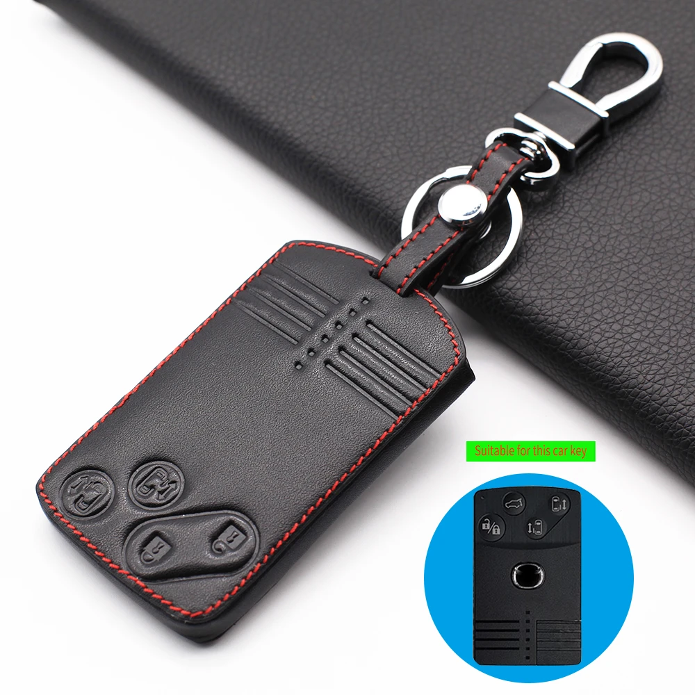 2020 Praise Car Key Card Leather Shell Fob Case Cover for Mazda 3 5 6 8 M8 CX-7 CX-9 2/3/4 Buttons Smart Remote Style Jacket | Автомобили