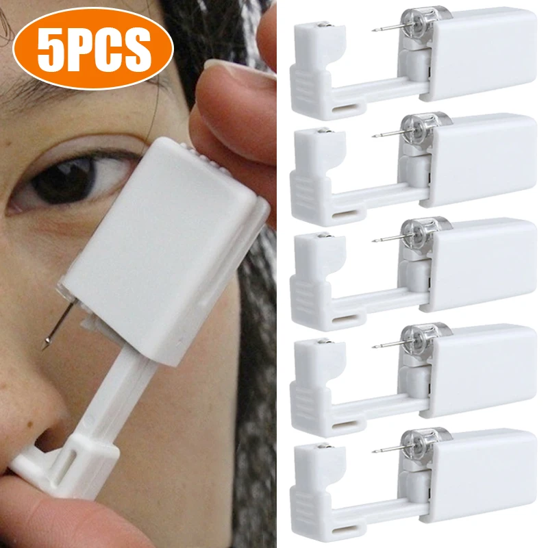 

1/5Pcs Disposable Ear Piercing Guns Kit Disinfect Safety Earring Cartilage Nipple Piercing Nose Ring Body Jewelry Piercer Tools