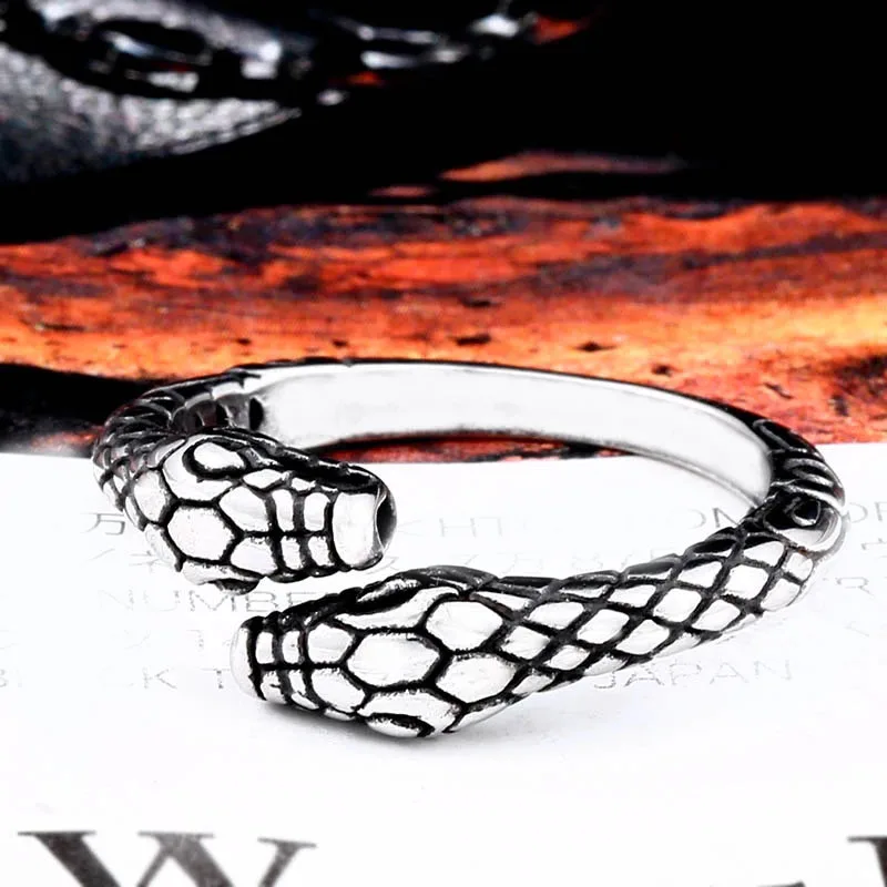 Байер новый магазин кольцо из нержавеющей стали 316L с двухголовой Мужские кольца