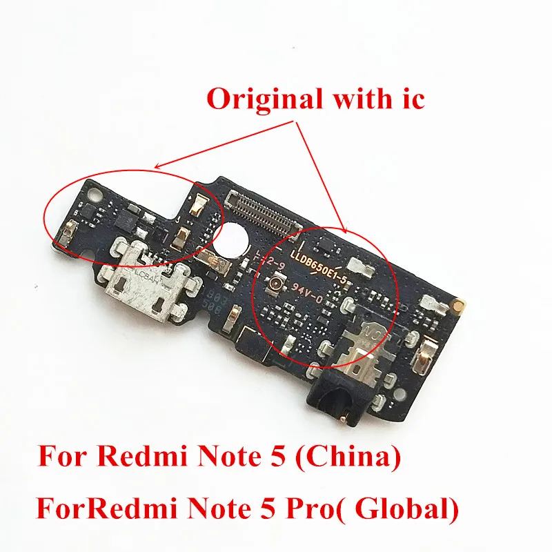 

Original Dock Charger Connector USB Charging Port Flex Cable For Xiaomi Redmi Note 5 Note 5 Pro Replacement Parts