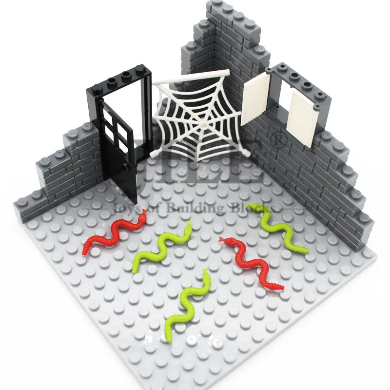 Moc змея рептилии моллюсков 30115 DIY творческие просвечивающие Строительные блоки