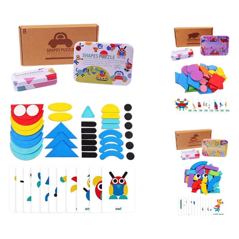 

Геометрических фигур 3D деревянные игрушки-паззлы для детей игра Детские обучающие игрушки для детей деревянные головоломки