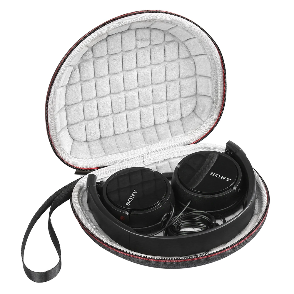 Жесткий Чехол для наушников Sony MDRZX110NC/ZX300/ZX310/MDRZX110 ZX Series Stereo/MDRZX110AP с дополнительными басами, дорожная сумка для хранения