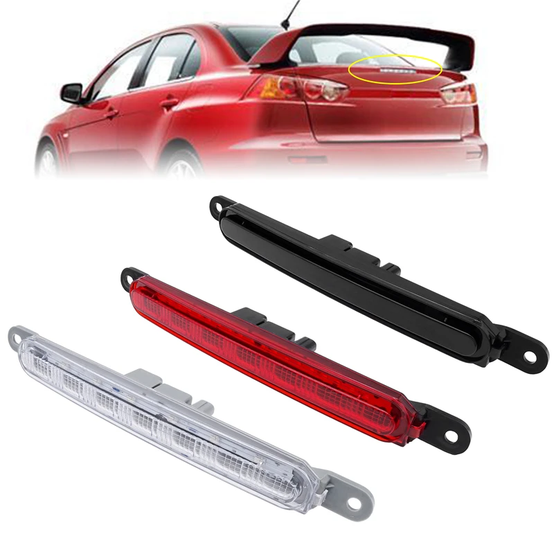 

1 Pc High Mount Brake Lights Black/Red/Clear Shockproof Shell Rear Third Stop Lamps for Mitsubishi Lancer EVO 8334A08 2008-2016