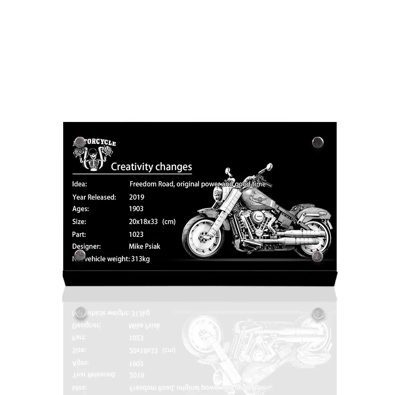 

The Acrylic Display Stand Brand For Creator 10269 HarleyING MOC Davidson Model Fat Boy Toys Building Blocks