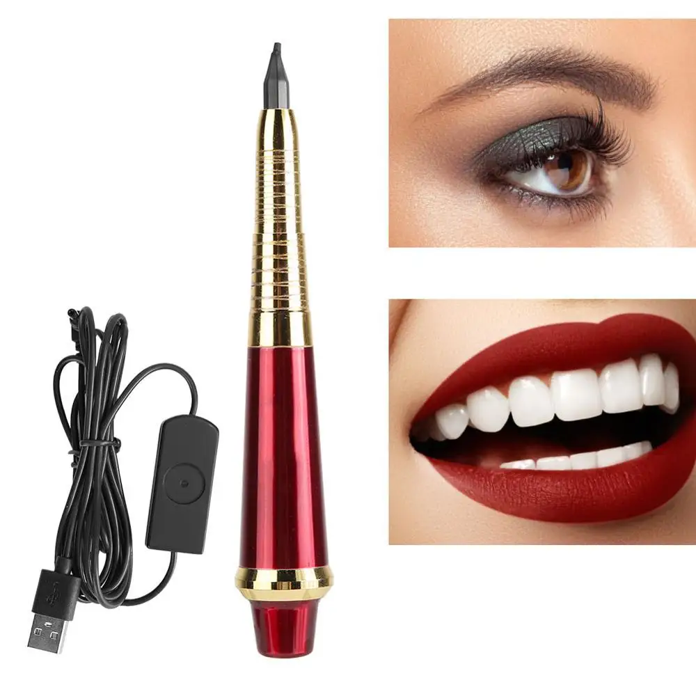 

New Semi-Permanent Tattoo Machine With Case Kits Microblading Needle Tattoo Pen Strong Motor Eyebrow Lip Makeup Tattoo Supply US