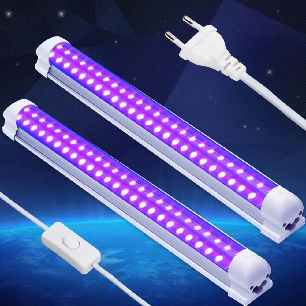 

60 LED Ultraviolet Lamp 10W UV Blacklight Disco T8 Tube DJ Party Stage Lighting For Bar Art Show Club Body Paint Integrated Tube