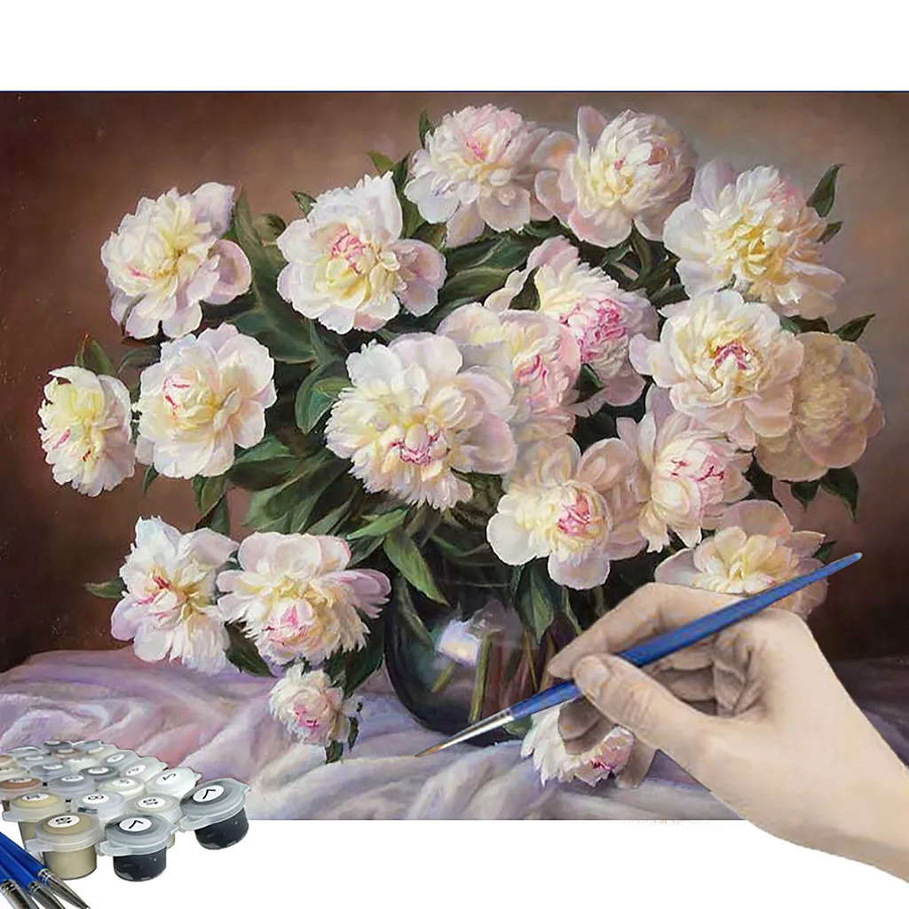 3 стиля DIY живопись по номерам набор Раскрашивание картина домашние декорации